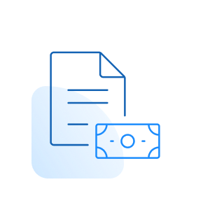 Icon Documento Billete Azul
